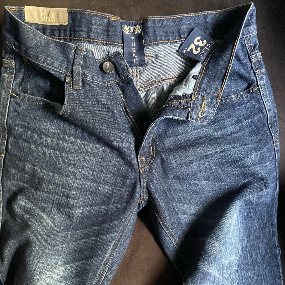 Men’s FUSAI 1997 Distressed Jeans size 32x30 - Picture 2 of 3